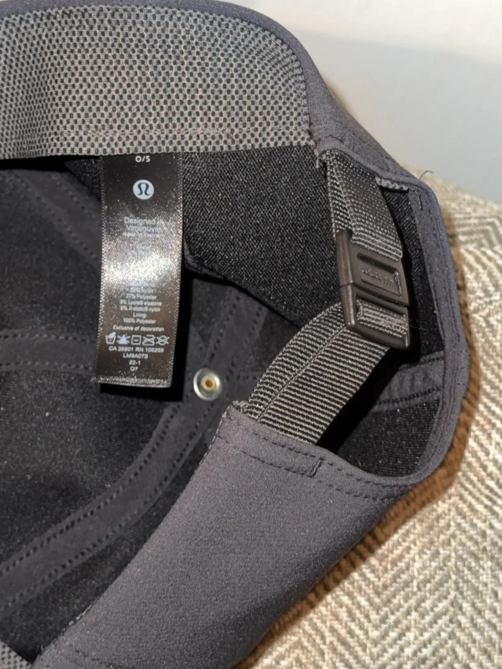 Lululemon Black Structured Classic Ball Cap Hat One Size